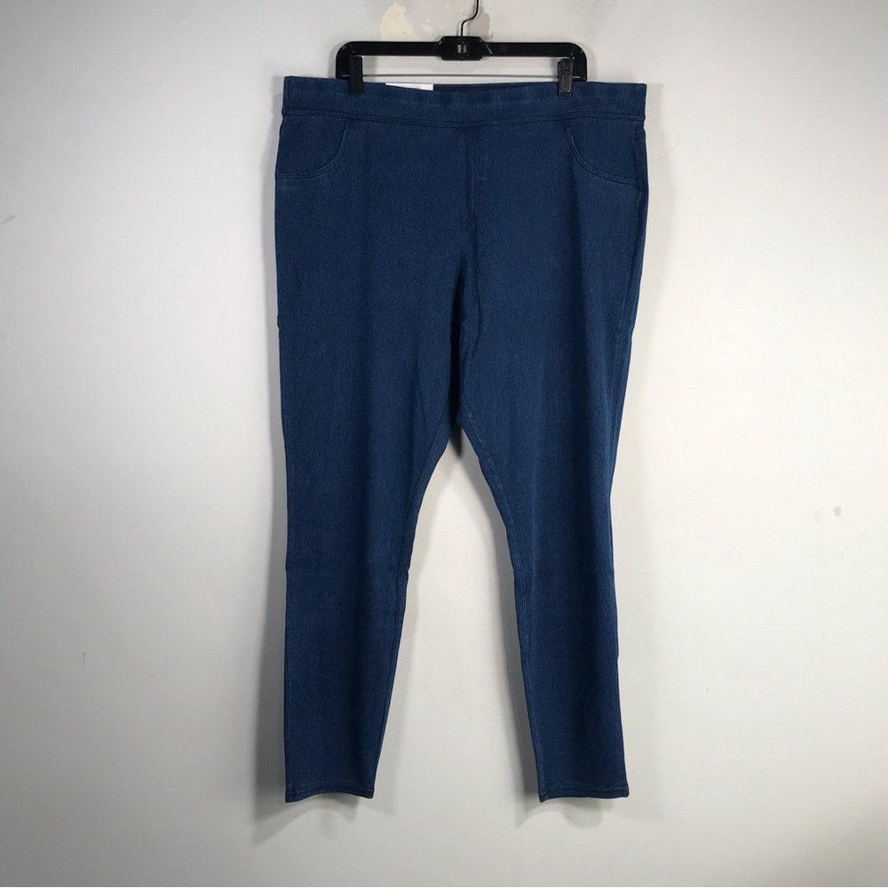 Hue Ultra Soft Denim Legging, Women's Size XXL - Medium Wash Blue
